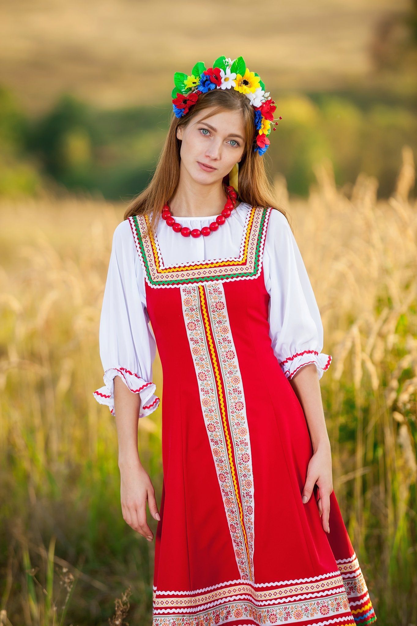 Women in Slavic costumes in Pyongyang — step in, relax, and chat live